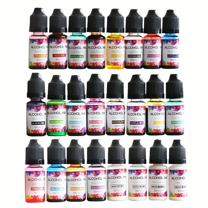 Vibrant Alcohol Ink for Resin Art - 10ml (19 Variants)