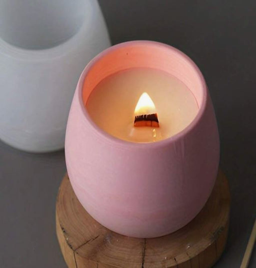 Candle Jar Shaped Silicone Mold for Jesmonite Art | Mould - Resinarthub