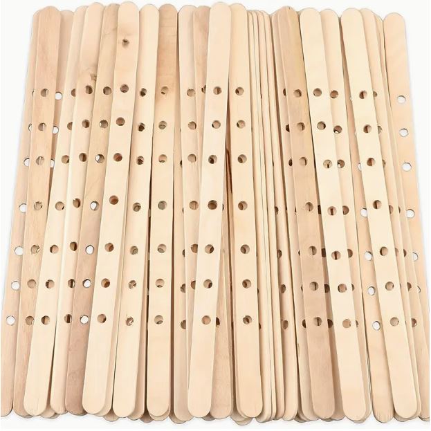 10pcs Wood Candle Wicks with centering device(4mm Holes)