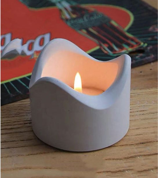 Cylinder Wave Candle Holder Silicone Mold for Jesmonite Art |  - Resinarthub