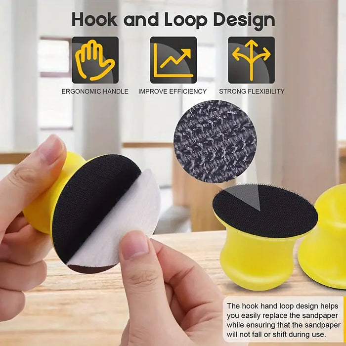 Round Hand Sanding Block with Hook and Loop Disc (3inch) | Tools - Resinarthub