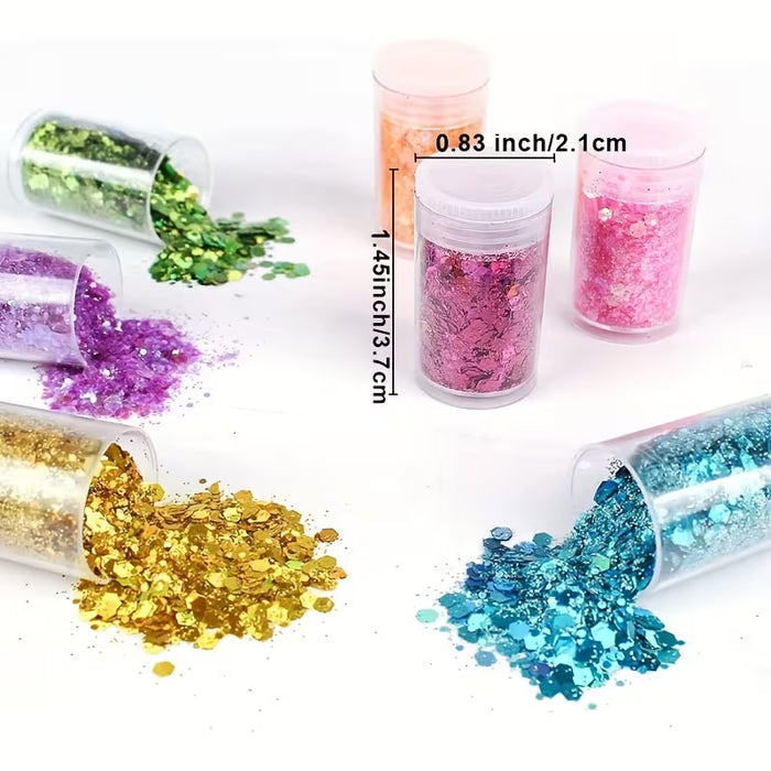 45pcs Holographic Chunky Glitter Set for Resin Art