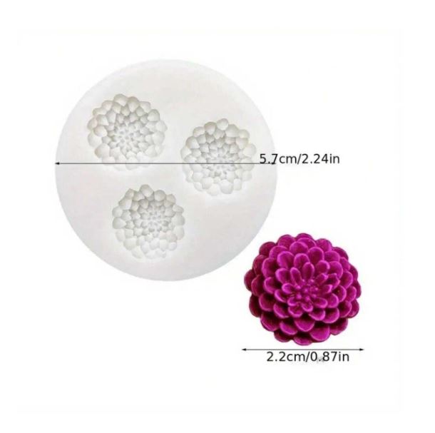 Dahlia Flower Shaped Silicone Mold For Candle Making | Mould - Resinarthub