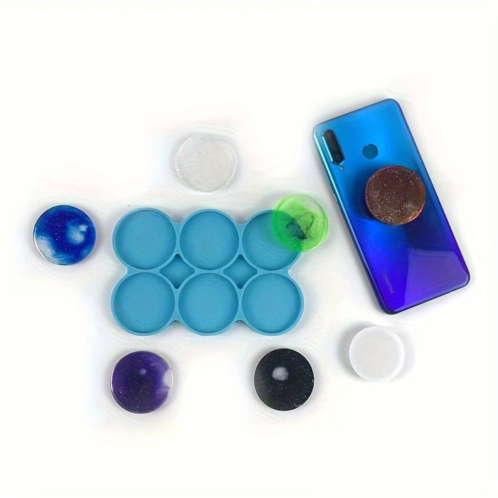 Six-Hole Round Pendant Silicone Mold for Resin Art