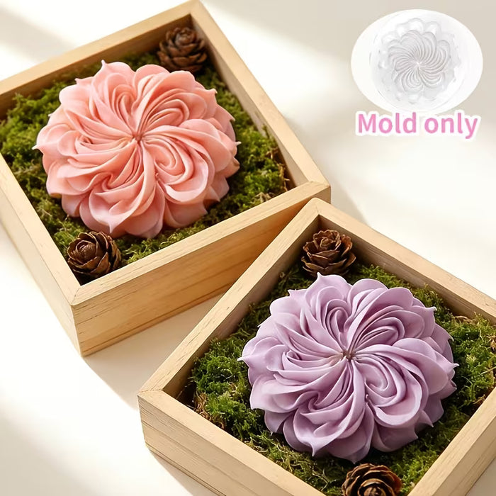 3D Dahlia Flower Silicone Mold for Candle Making