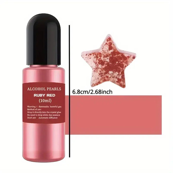 1 Set of 12 Colors, Metal Gradient Pigments for Resin Art(10ml/pc)