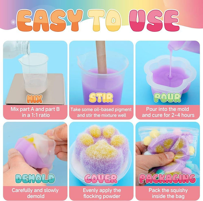 1:1 AB Squishy Gel Resin – Ultra Soft Flexible Casting Liquid - 1kg