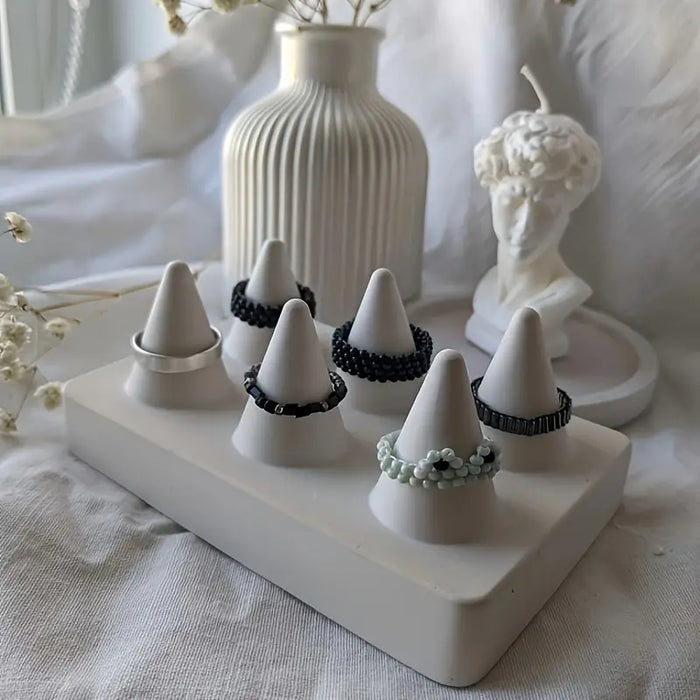 Multiple Cone Shaped Ring Holder Silicone Mold for Jesmonite Art | Mould - Resinarthub