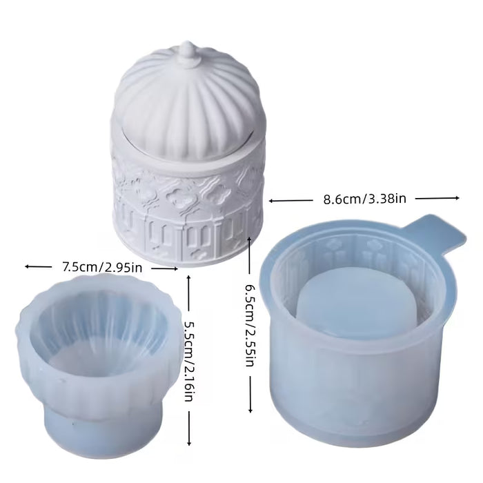 Castle Shaped Storage Silicone Mold For Jesmonite Art