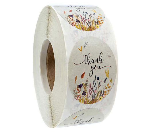 Thank you Floral Printed Stickers for E- Com Packs | Tools - Resinarthub