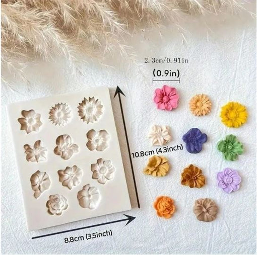 Flower Charms Silicone Mold for Candle Making | Mould - Resinarthub