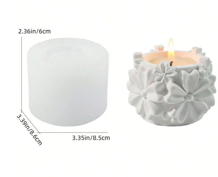 Flower Chrysanthemum Shaped Storage Silicone Mold for Jesmonite Art | Mould - Resinarthub