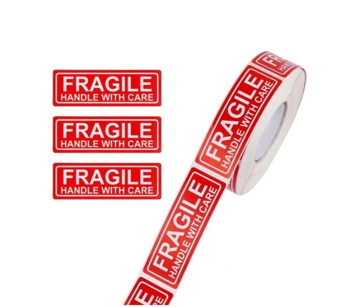 Fragile Sticker roll for E-com Packs — Resinarthub
