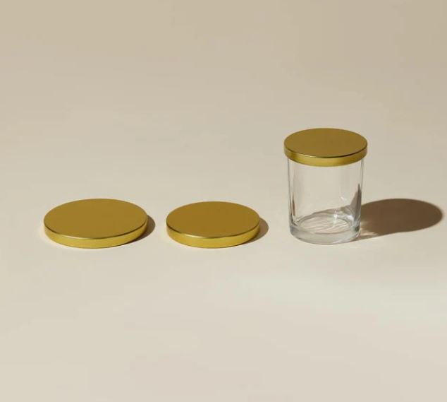 Glass Candle Jars With Golden Metal Cap For Candle Making (2 variants) | Tools - Resinarthub