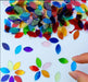 100PCS Mixed Color Transparent Leaf Shaped Fusible Glass | Fillings - Resinarthub