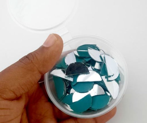 Mirror Cuts Half Moon Shaped(100pcs) | Fillings - Resinarthub