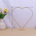 Heart Shaped Golden Color Metal Stand With Wooden Base | Fillings - Resinarthub