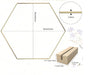 Hexagon Shaped Golden Color Metal Stand With Wooden Base | Fillings - Resinarthub