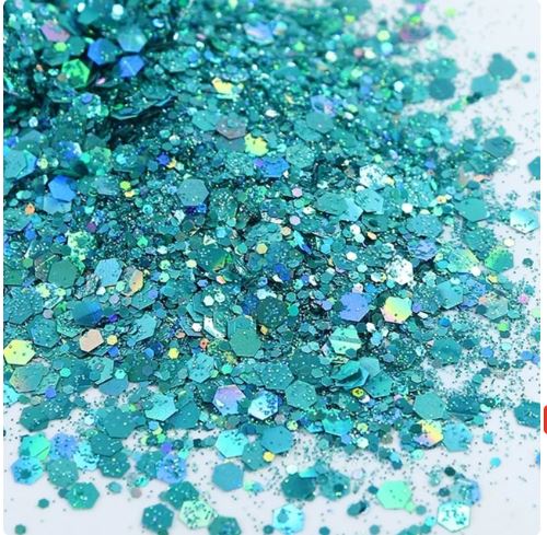 Holographic Glitter Powder for Resin Art (Aqua Marine) | Fillings - Resinarthub