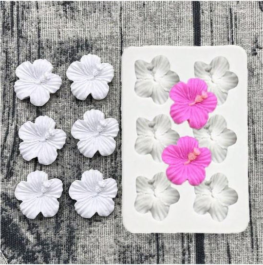 Multiple Hibiscus Flower Shaped Silicone Mold for Candle Making | Mould - Resinarthub