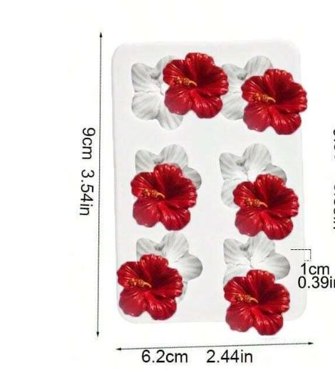 Multiple Hibiscus Flower Shaped Silicone Mold for Candle Making | Mould - Resinarthub