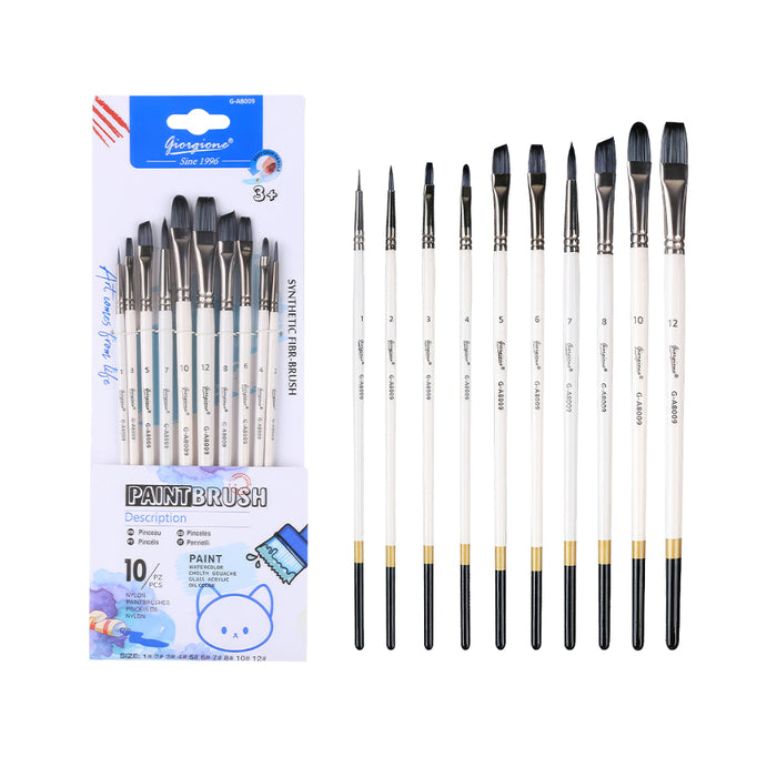 10pcs Paint Brush Set for Art and Craft