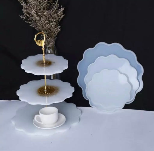 Cake Tray Mould with 3 layers - 2 Different Variation | Mould - Resinarthub