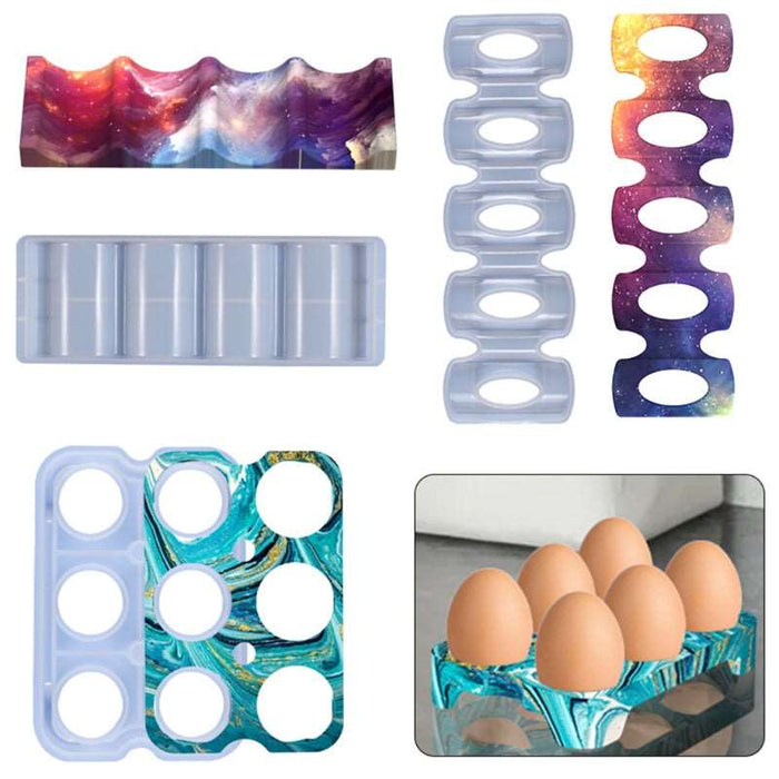 Crystal Epoxy Resin Mold Beverage Rack/Eggs | Mould - Resinarthub
