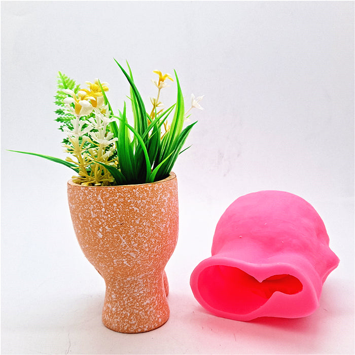 Facial Flower pot For Jesmonite Art