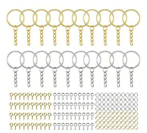 Keyring Loops For Crafts Including Keyring Screws With Jump Rings- 110pcs | Fillings - Resinarthub