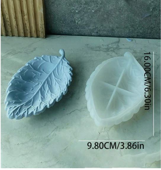 Leaf Shaped Tray Silicone Mold for Jesmonite Art