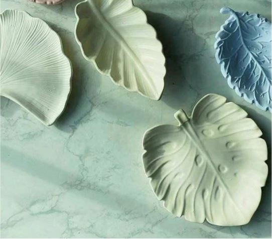 Leaf Shaped Tray Silicone Mold for Jesmonite Art | Mould - Resinarthub