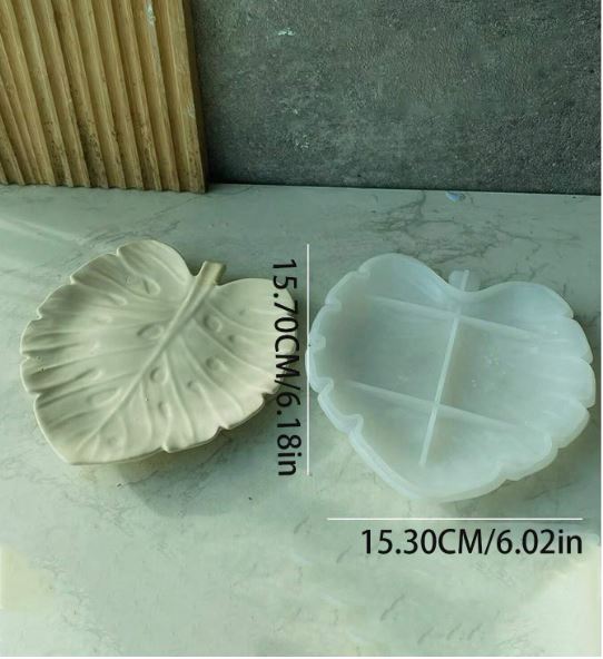 Leaf Shaped Tray Silicone Mold for Jesmonite Art | Mould - Resinarthub