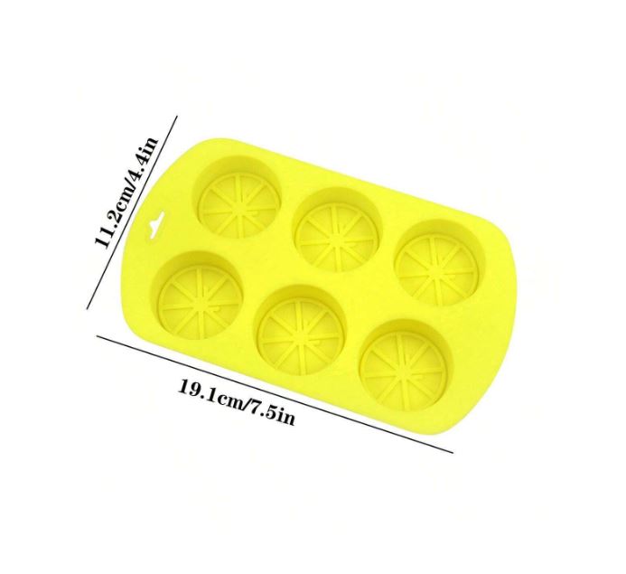 Sliced Lemon Shaped Silicone Candle Mold