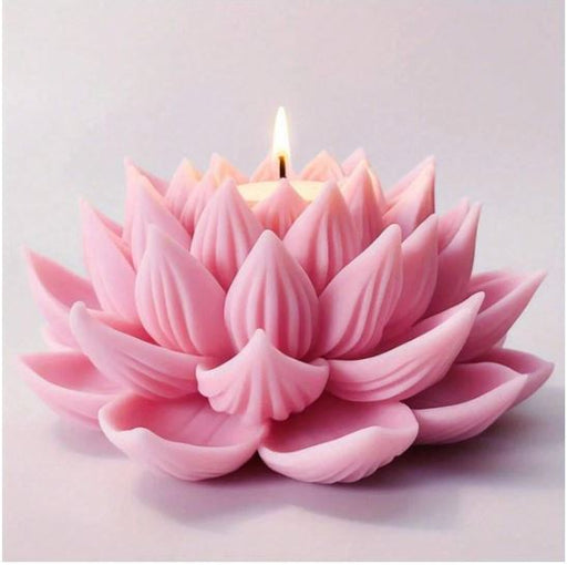 3D Lotus Shaped Candle Silicone Mold | Mould - Resinarthub