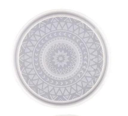 Round Mandala Coaster Epoxy Resin Mould | Mould - Resinarthub