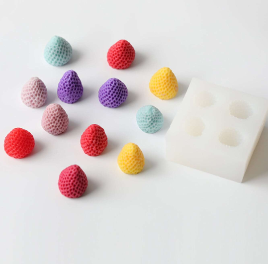 Strawberry Shaped Silicone Mold for Candle Making