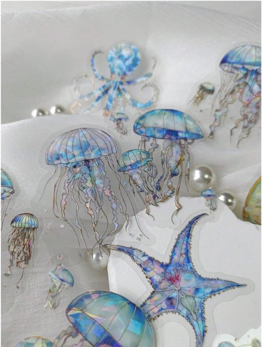 1 Pack Of 20 Sheets Ocean Creatures Sticker for Resin Art