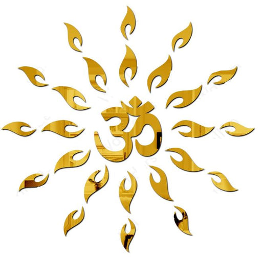 OM Mandala Art Gold Acrylic Cutting | Fillings - Resinarthub