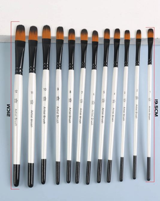 12 pcs of Paint Brush Set for Art and Craft