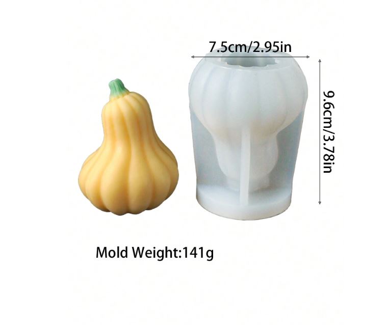 Pumpkin Shaped Silicone Mold for Candle Making | Mould - Resinarthub