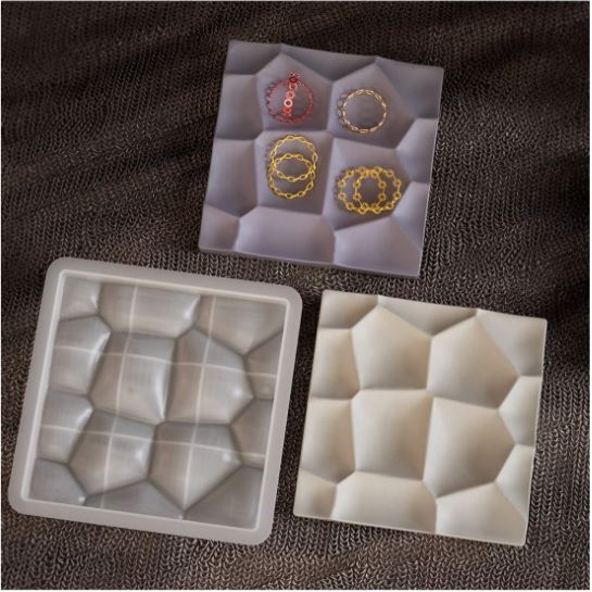 Rectangle Ring Storage Tray Silicone Mold | Mould - Resinarthub