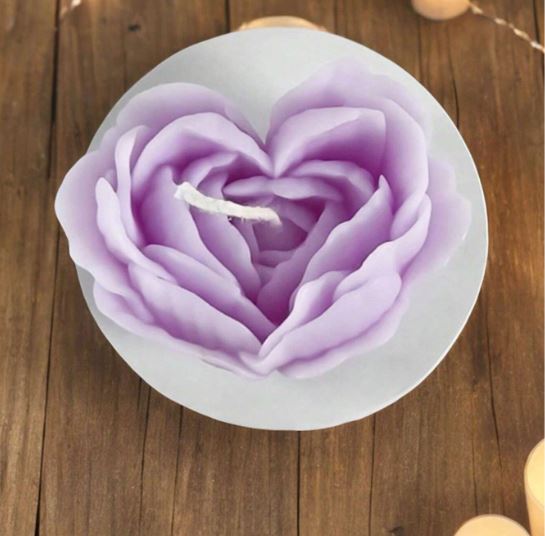 Heart Flower Rose Silicone Mold for Candle Making | Mould - Resinarthub