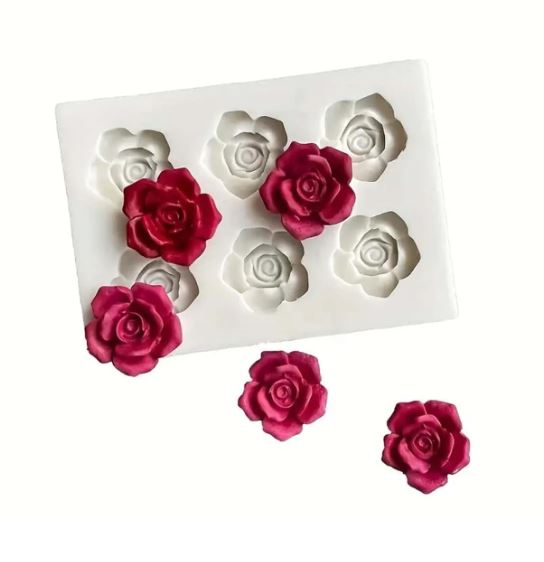 Small Rose Shaped Silicone Molds for Candle Making | Mould - Resinarthub