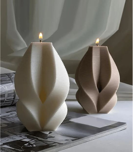 Rotating Pillar Shaped Candle Silicone Mold | Mould - Resinarthub