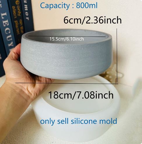 Round Candle/ Storage Jar Silicone Mold | Mould - Resinarthub