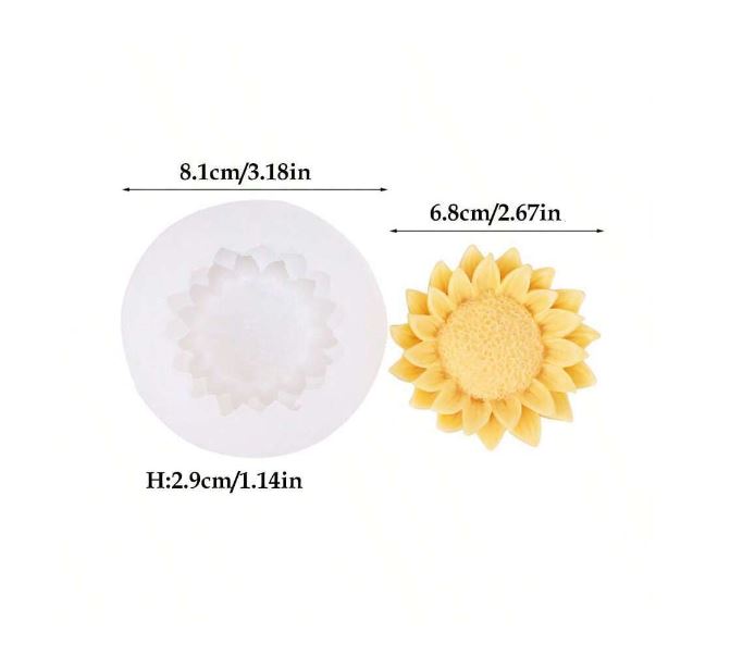 Sun Flower Shaped Silicone Mold for Resin and Candle Making Art | Mould - Resinarthub