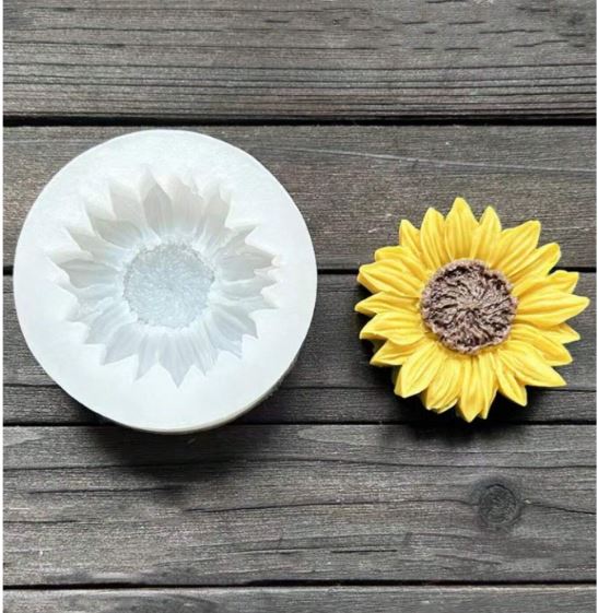 Sun Flower Shaped Silicone Mold for Resin and Candle Making Art