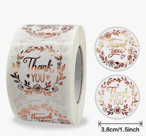Rose Gold Thank You Stickers for E-Com Packs | Tools - Resinarthub