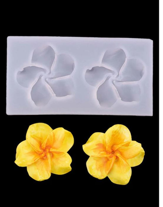 Twin Flower Shaped Silicone Mold for Candle Making | Mould - Resinarthub